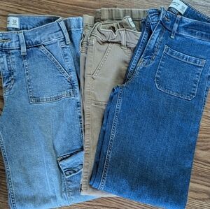 Abercrombie kids high rise wide leg jeans